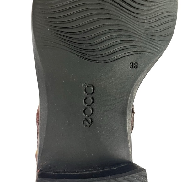 Ecco Hobart Brown Tall‎ Leather Riding Buckle Moto Equestrian Boots EU38 US7-7.5 - Picture 13 of 15